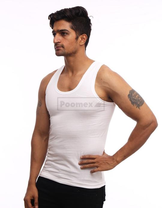 Poomex White Premium Cotton Shirt